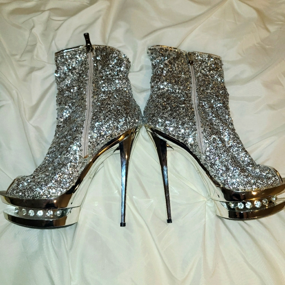 Exotic Dancing Open Toe Booties